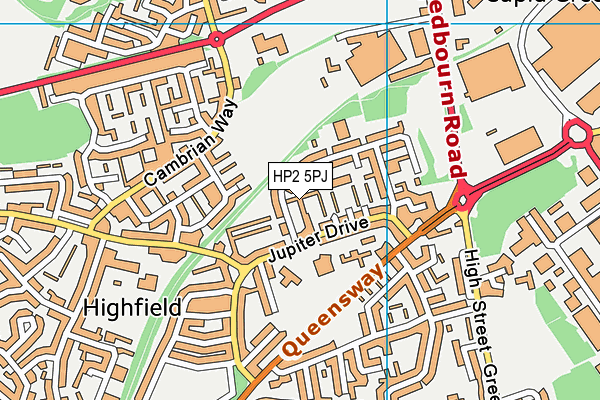 HP2 5PJ map - OS VectorMap District (Ordnance Survey)