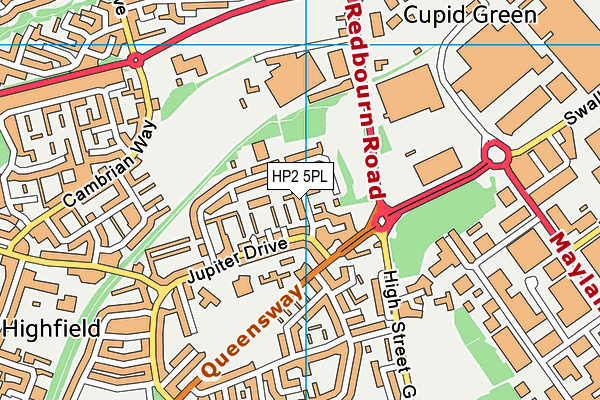 HP2 5PL map - OS VectorMap District (Ordnance Survey)