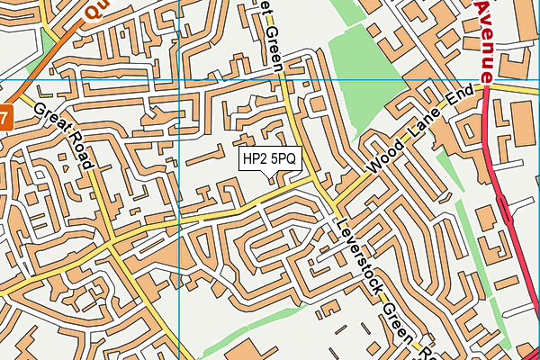 HP2 5PQ map - OS VectorMap District (Ordnance Survey)