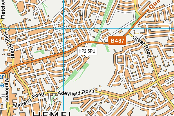 HP2 5PU map - OS VectorMap District (Ordnance Survey)