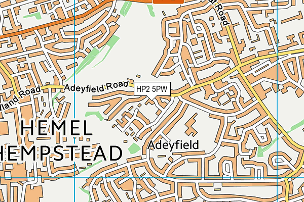 HP2 5PW map - OS VectorMap District (Ordnance Survey)