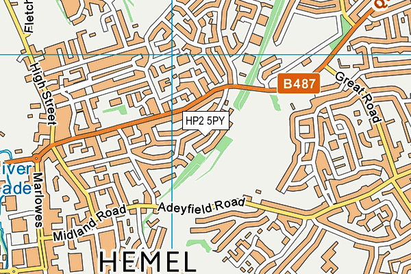 HP2 5PY map - OS VectorMap District (Ordnance Survey)