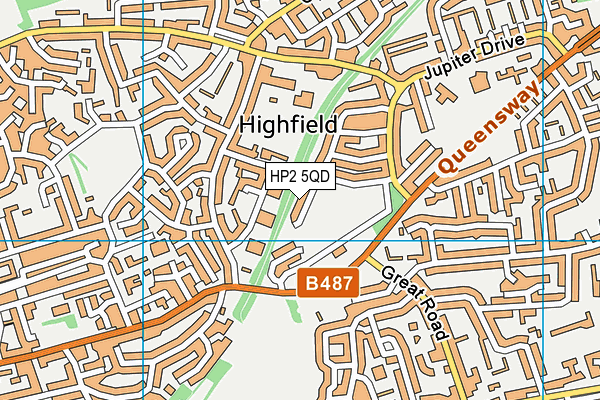 HP2 5QD map - OS VectorMap District (Ordnance Survey)