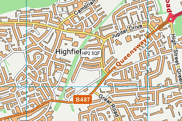 HP2 5QF map - OS VectorMap District (Ordnance Survey)