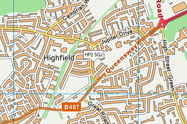 HP2 5QJ map - OS VectorMap District (Ordnance Survey)