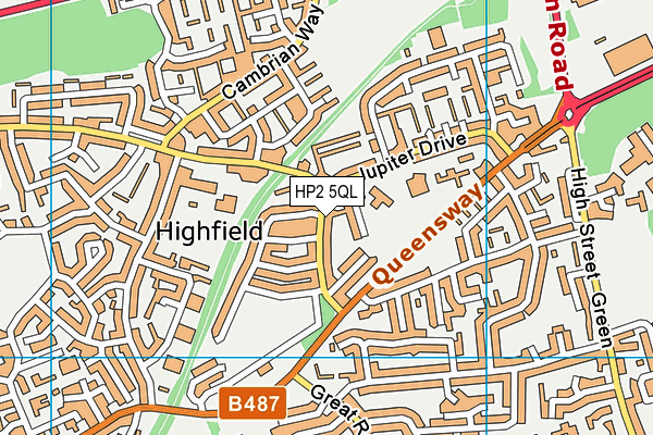 HP2 5QL map - OS VectorMap District (Ordnance Survey)