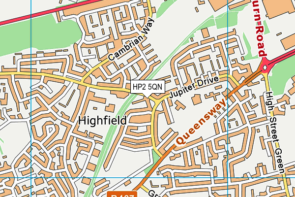 HP2 5QN map - OS VectorMap District (Ordnance Survey)