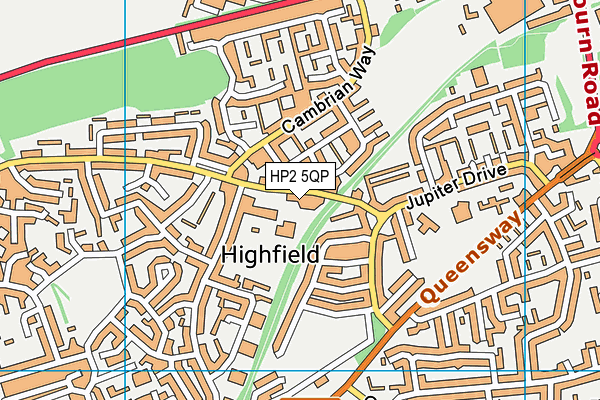 HP2 5QP map - OS VectorMap District (Ordnance Survey)