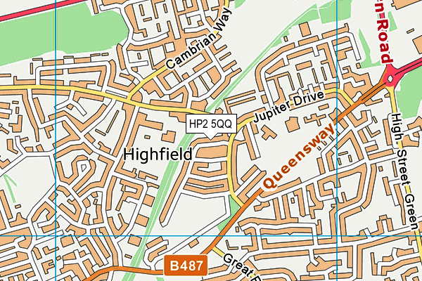 HP2 5QQ map - OS VectorMap District (Ordnance Survey)