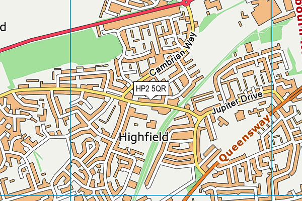 HP2 5QR map - OS VectorMap District (Ordnance Survey)