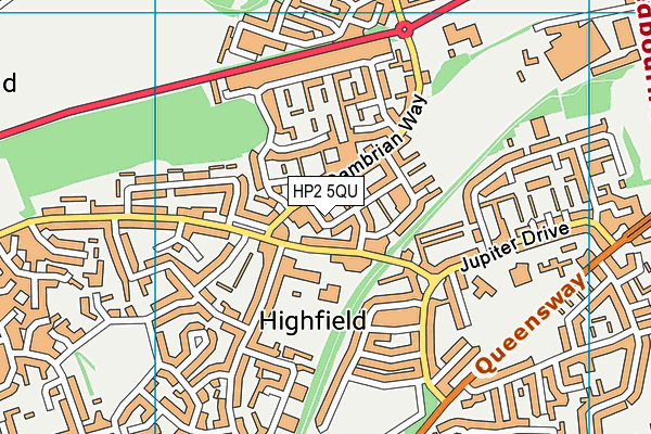 HP2 5QU map - OS VectorMap District (Ordnance Survey)