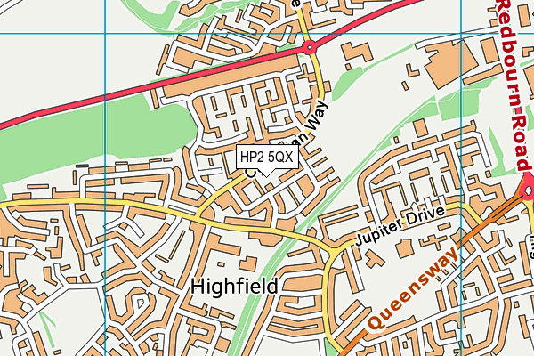 HP2 5QX map - OS VectorMap District (Ordnance Survey)