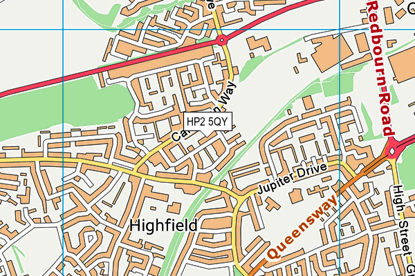 HP2 5QY map - OS VectorMap District (Ordnance Survey)