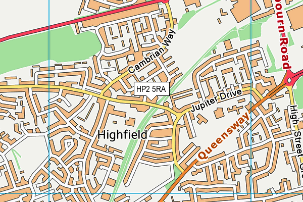 HP2 5RA map - OS VectorMap District (Ordnance Survey)