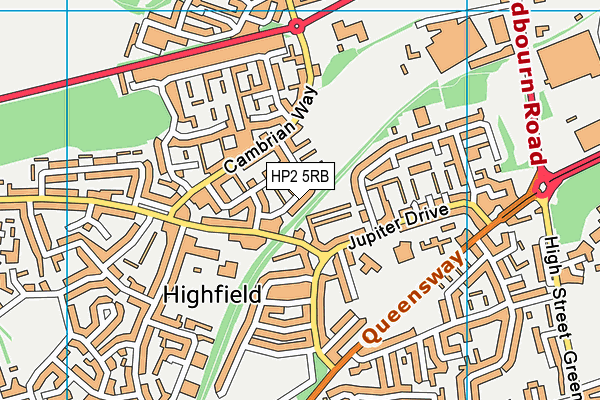 HP2 5RB map - OS VectorMap District (Ordnance Survey)