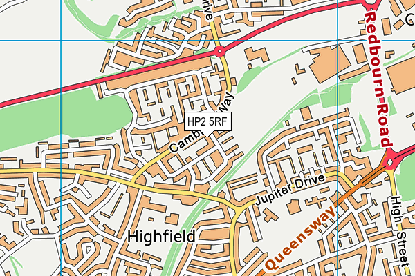 HP2 5RF map - OS VectorMap District (Ordnance Survey)