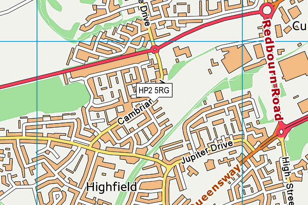 HP2 5RG map - OS VectorMap District (Ordnance Survey)