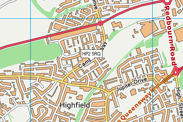 HP2 5RQ map - OS VectorMap District (Ordnance Survey)