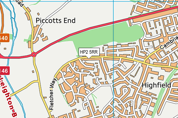 HP2 5RR map - OS VectorMap District (Ordnance Survey)