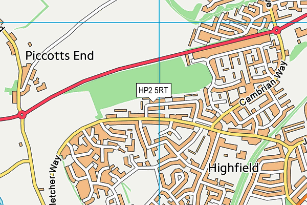 HP2 5RT map - OS VectorMap District (Ordnance Survey)