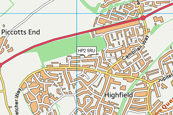 HP2 5RU map - OS VectorMap District (Ordnance Survey)