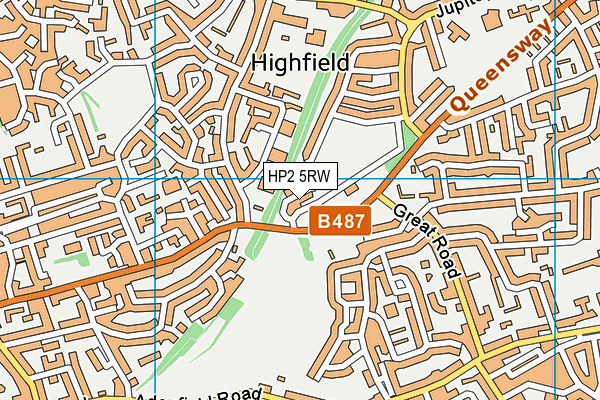 HP2 5RW map - OS VectorMap District (Ordnance Survey)