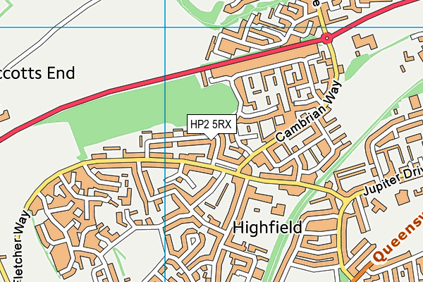 HP2 5RX map - OS VectorMap District (Ordnance Survey)