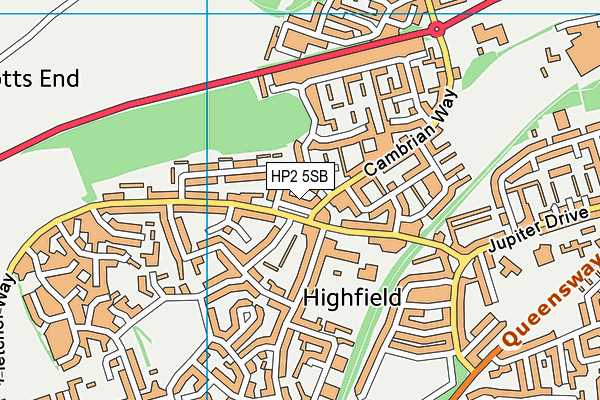 HP2 5SB map - OS VectorMap District (Ordnance Survey)