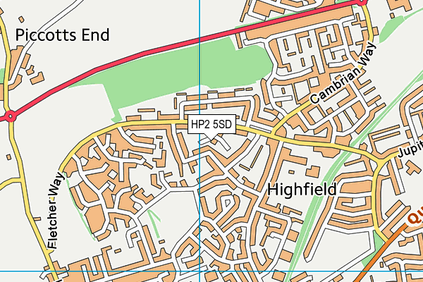 HP2 5SD map - OS VectorMap District (Ordnance Survey)