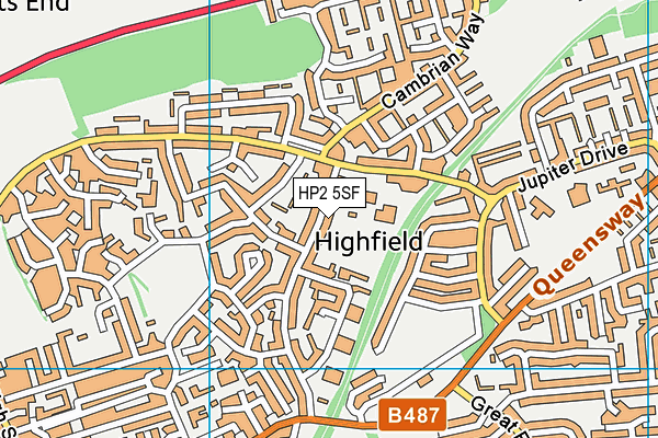 HP2 5SF map - OS VectorMap District (Ordnance Survey)