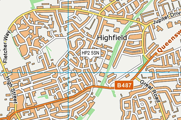 HP2 5SN map - OS VectorMap District (Ordnance Survey)