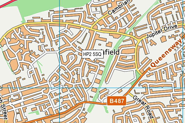 HP2 5SQ map - OS VectorMap District (Ordnance Survey)