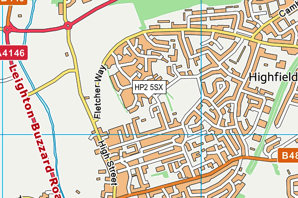 HP2 5SX map - OS VectorMap District (Ordnance Survey)