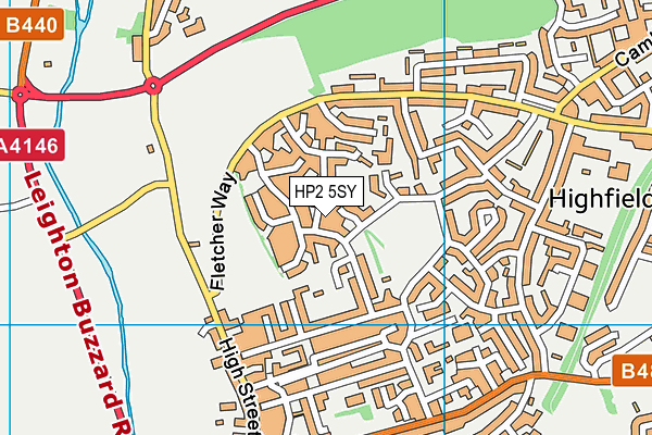 HP2 5SY map - OS VectorMap District (Ordnance Survey)