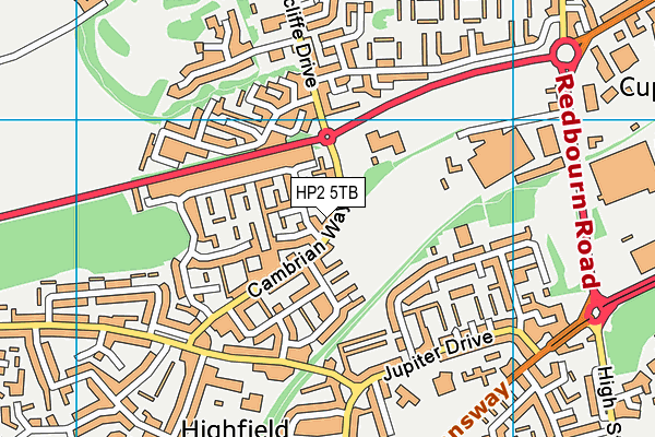 HP2 5TB map - OS VectorMap District (Ordnance Survey)