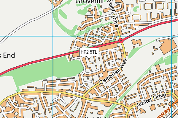 HP2 5TL map - OS VectorMap District (Ordnance Survey)