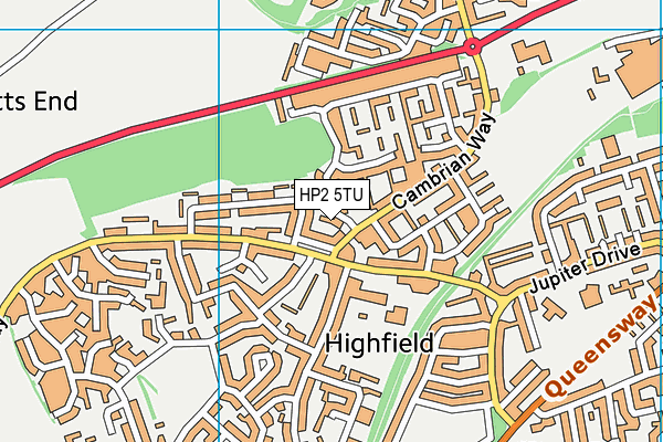 HP2 5TU map - OS VectorMap District (Ordnance Survey)