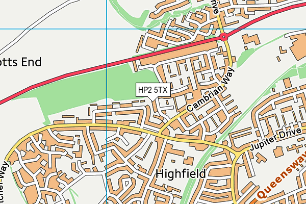 HP2 5TX map - OS VectorMap District (Ordnance Survey)