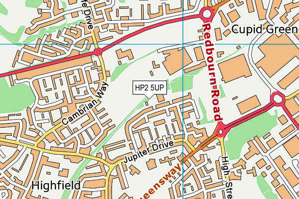 HP2 5UP map - OS VectorMap District (Ordnance Survey)