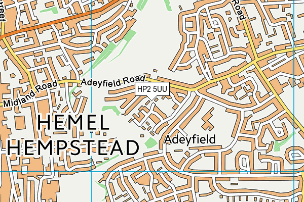 HP2 5UU map - OS VectorMap District (Ordnance Survey)