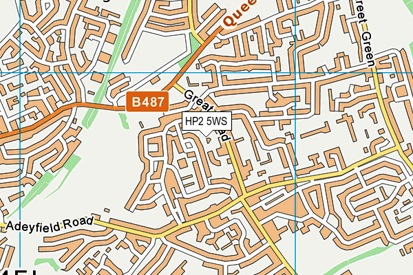 HP2 5WS map - OS VectorMap District (Ordnance Survey)