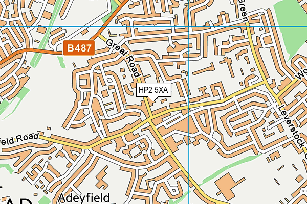 HP2 5XA map - OS VectorMap District (Ordnance Survey)