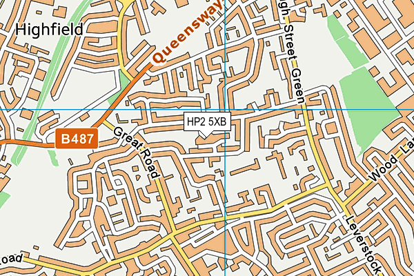 HP2 5XB map - OS VectorMap District (Ordnance Survey)