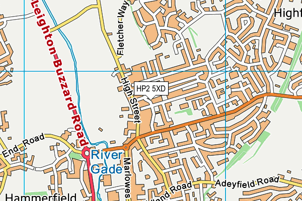 HP2 5XD map - OS VectorMap District (Ordnance Survey)