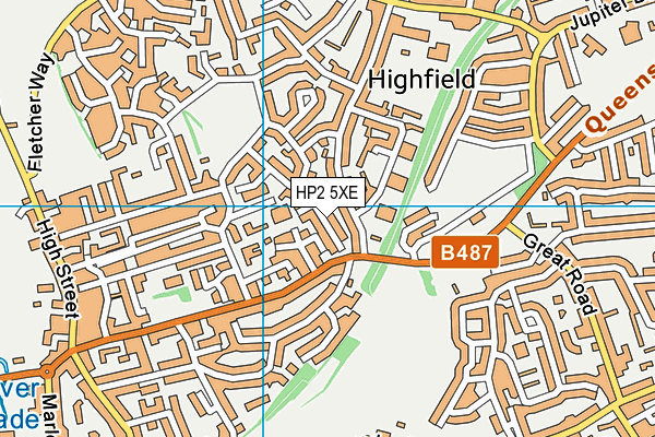HP2 5XE map - OS VectorMap District (Ordnance Survey)