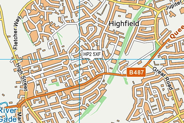 HP2 5XF map - OS VectorMap District (Ordnance Survey)