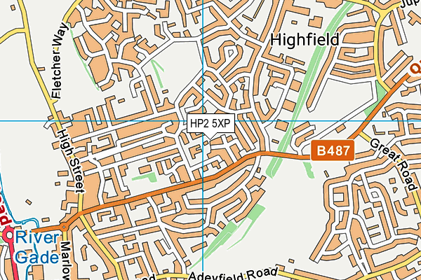 HP2 5XP map - OS VectorMap District (Ordnance Survey)