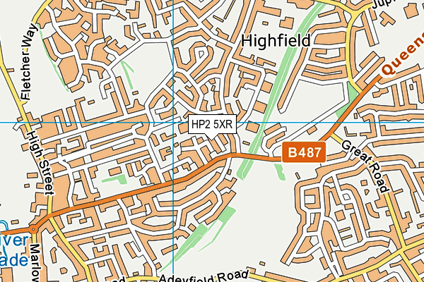 HP2 5XR map - OS VectorMap District (Ordnance Survey)