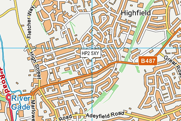 HP2 5XY map - OS VectorMap District (Ordnance Survey)