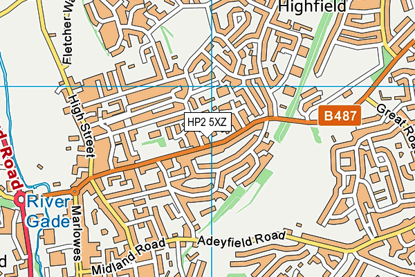 HP2 5XZ map - OS VectorMap District (Ordnance Survey)